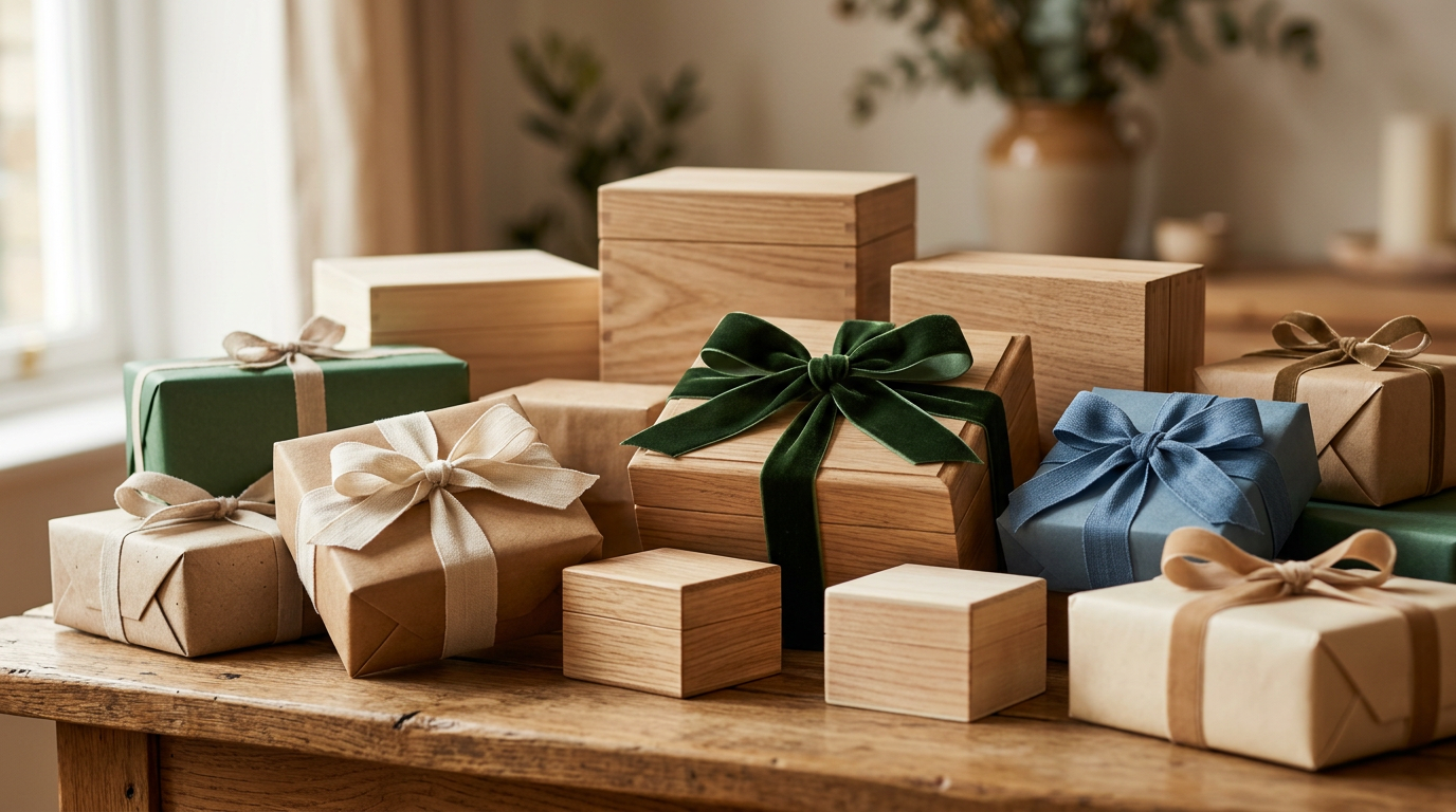 Una variedad de regalos de cumpleaños coloridos y envueltos cuidadosamente, con lazos y decoraciones, listos para ser entregados en una celebración.